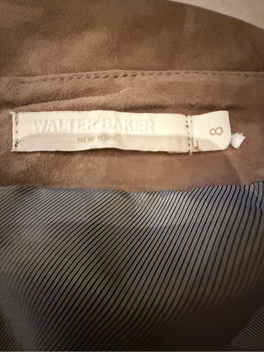Walter Baker Faux Suede Asymmetrical Fringed Skirt- like new - Picture 8 of 8